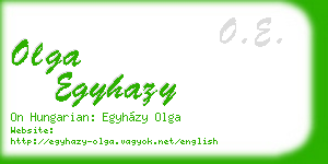 olga egyhazy business card